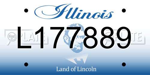 L177889 Illinois License Plate