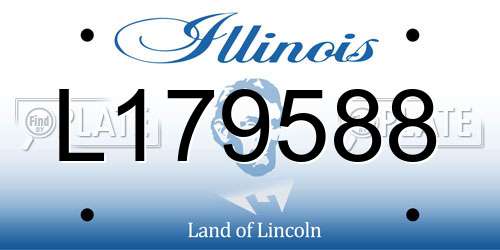 L179588 Illinois License Plate