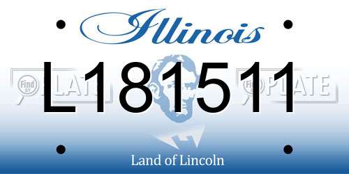 L181511 Illinois License Plate