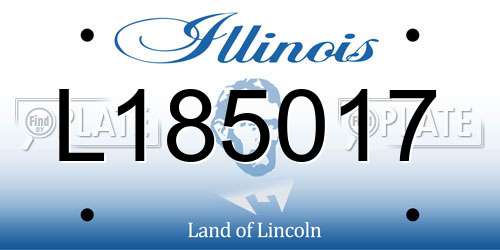 L185017 Illinois License Plate