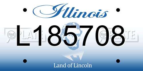 L185708 Illinois License Plate
