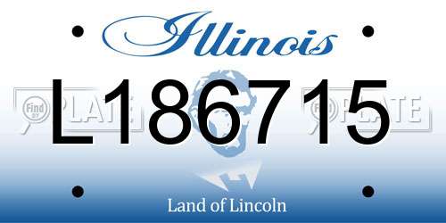 L186715 Illinois License Plate