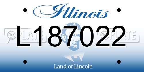 L187022 Illinois License Plate