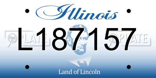 L187157 Illinois License Plate