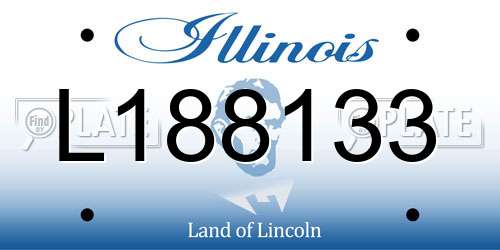 L188133 Illinois License Plate