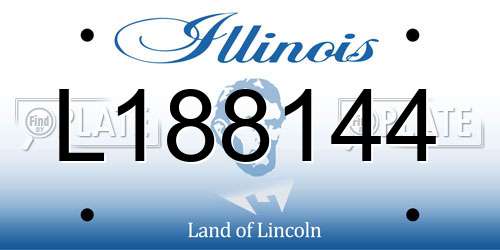 L188144 Illinois License Plate