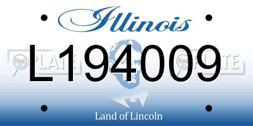 L194009 Illinois License Plate