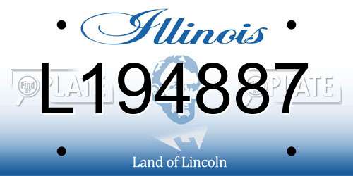 L194887 Illinois License Plate