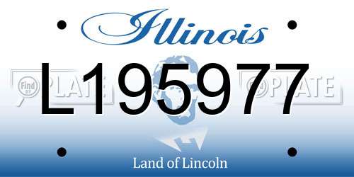 L195977 Illinois License Plate