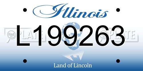 L199263 Illinois License Plate