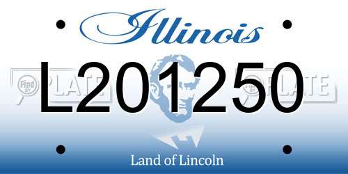 L201250 Illinois License Plate