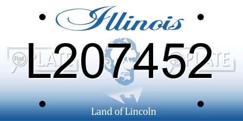 L207452 Illinois License Plate