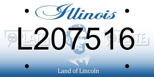 L207516 Illinois License Plate