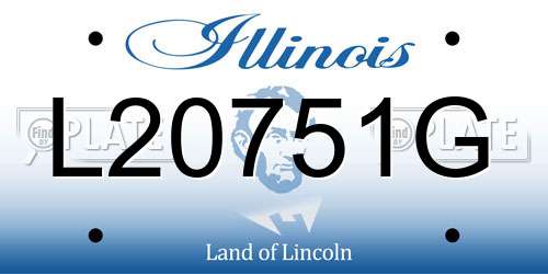 L20751G Illinois License Plate