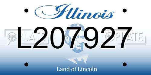 L207927 Illinois License Plate
