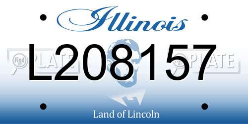 L208157 Illinois License Plate
