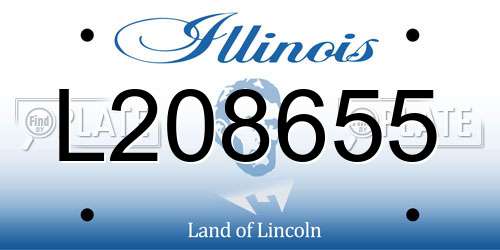 L208655 Illinois License Plate