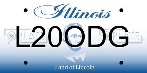 L20ODG Illinois License Plate