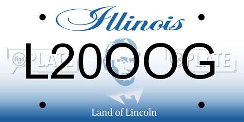 L20OOG Illinois License Plate