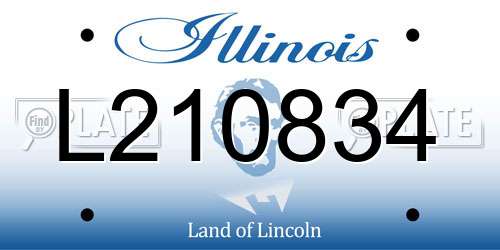 L210834 Illinois License Plate