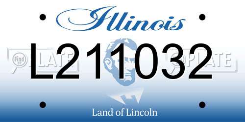 L211032 Illinois License Plate