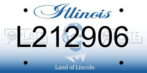 L212906 Illinois License Plate