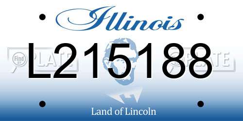 L215188 Illinois License Plate