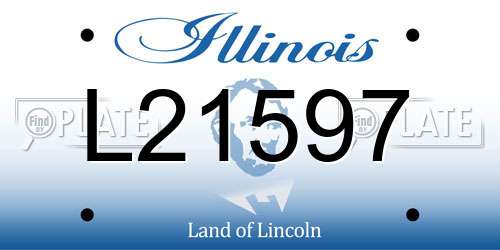 L21597 Illinois License Plate