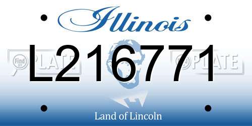L216771 Illinois License Plate