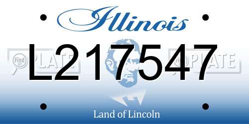 L217547 Illinois License Plate