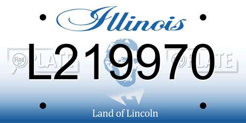 L219970 Illinois License Plate