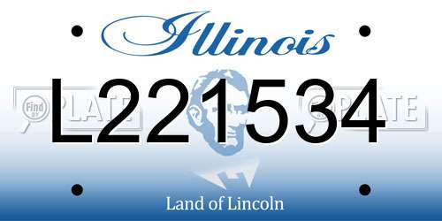 L221534 Illinois License Plate