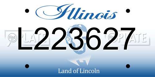 L223627 Illinois License Plate