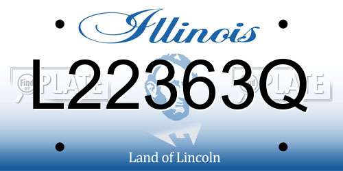 L22363Q Illinois License Plate