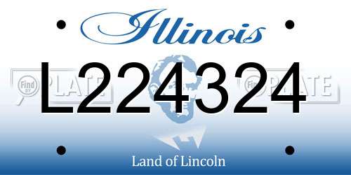 L224324 Illinois License Plate