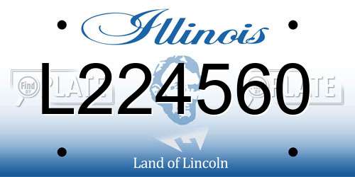 L224560 Illinois License Plate