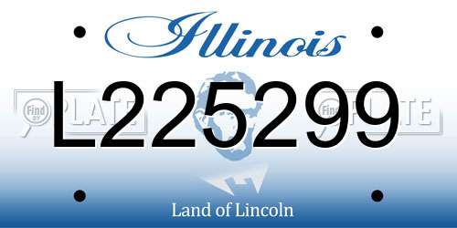 L225299 Illinois License Plate