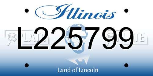 L225799 Illinois License Plate