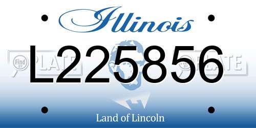 L225856 Illinois License Plate