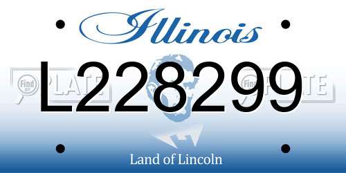 L228299 Illinois License Plate