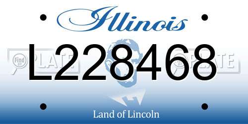 L228468 Illinois License Plate