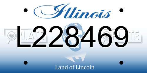 L228469 Illinois License Plate
