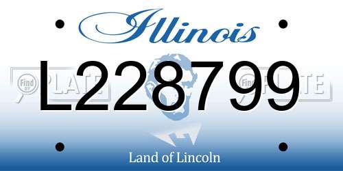 L228799 Illinois License Plate