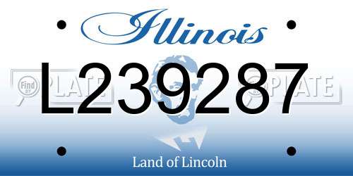 L239287 Illinois License Plate