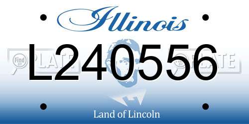 L240556 Illinois License Plate