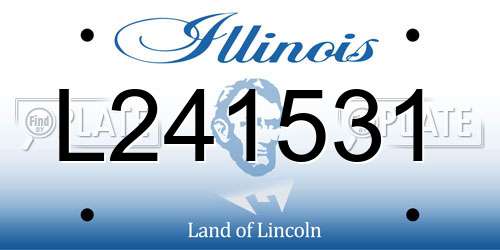 L241531 Illinois License Plate