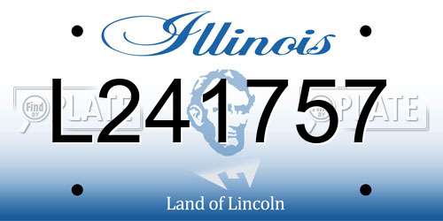 L241757 Illinois License Plate