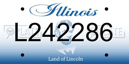 L242286 Illinois License Plate