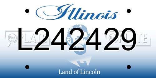 L242429 Illinois License Plate