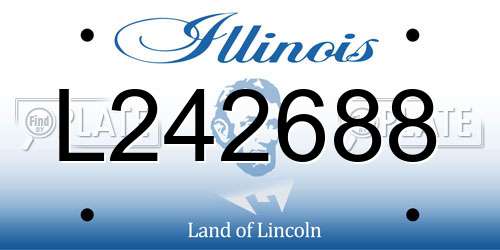 L242688 Illinois License Plate